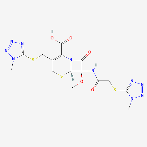 S-Decyanomethyl-S-(1-methyl-1H-tetrazol-5-yl) Cefmetazole (CAS: 74228-11-8) - Chemical Structure and Molecular Formula 