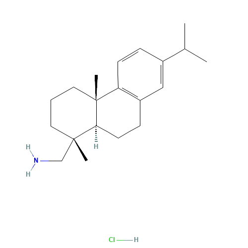 Dehydroabiethylamine Hydrochloride (CAS: 16496-99-4) - Chemical Structure and Molecular Formula 