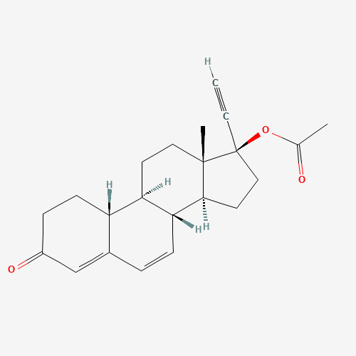 6,7-Dehydro Norethindrone Acetate (CAS: 106765-04-2) - Chemical Structure and Molecular Formula 