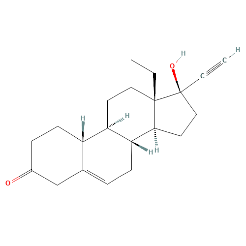 5(6)-Dehydro-4(5)-dihydro D-(-)-Norgestrel (CAS: 100021-05-4) - Chemical Structure and Molecular Formula 