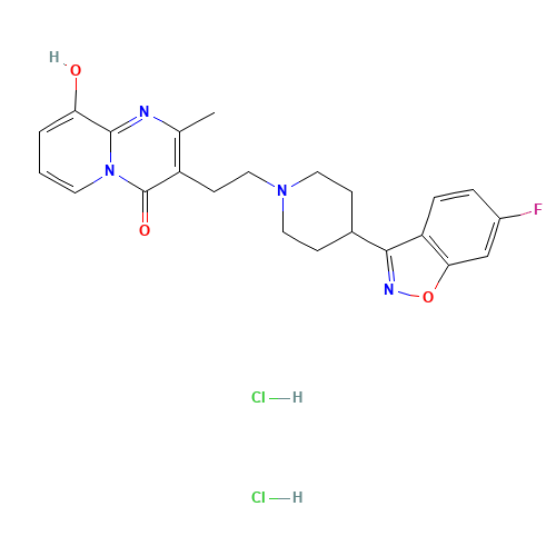 6,7,8,9-Dehydro Paliperidone Hydrochloride (CAS: 170359-61-2) - Chemical Structure and Molecular Formula 