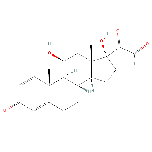 21-Dehydro Prednisolone (CAS: 22420-16-2) - Chemical Structure and Molecular Formula 