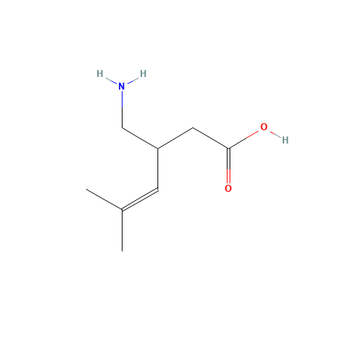 rac 4,5-Dehydro Pregabalin (CAS: 216576-74-8) - Chemical Structure and Molecular Formula 
