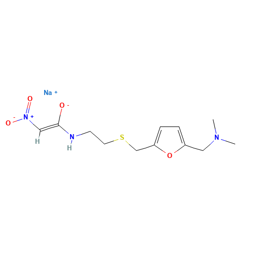 Demethylamino Ranitidine Acetamide Sodium (CAS: 112251-56-6) - Chemical Structure and Molecular Formula 