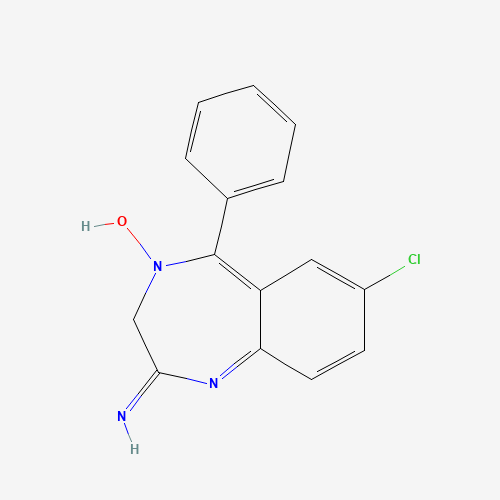 N-Demethyl Chlordiazepoxide (CAS: 7722-15-8) - Chemical Structure and Molecular Formula 