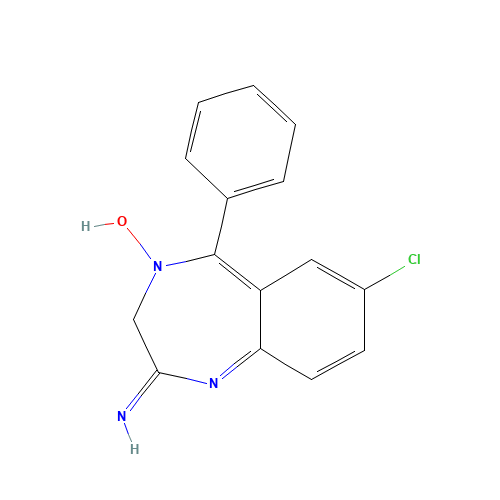 N-Demethyl Chlordiazepoxide (CAS: 7722-15-8) - Chemical Structure and Molecular Formula 