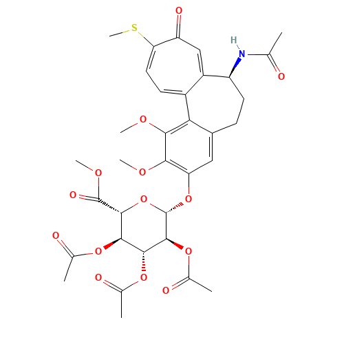 3-Demethyl Thiocolchicine 2-O-(2,3,4-Tri-O-acetyl-b-D-glucuronide Methyl Ester) (CAS: 250662-47-6) - Related Chemical Product