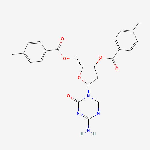 1-(2'-Deoxy-3',5'-di-O-toluoyl-b-D-ribofuranosyl)-2-oxo-4-amino-1,2-dihydro-1,3,5-triazine (CAS: 10302-79-1) - Chemical Structure and Molecular Formula 