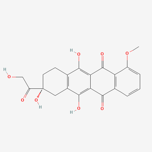 7-Deoxy Doxorubicin Aglycone (approxmately 75%) (CAS: 38554-25-5) - Chemical Structure and Molecular Formula 