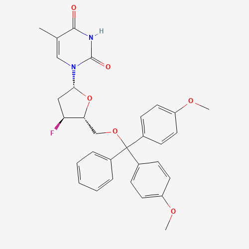 3'-Deoxy-3'-fluoro-5'-O-(4,4'-dimethoxytrityl)thymidine (CAS: 290371-78-7) - Chemical Structure and Molecular Formula 