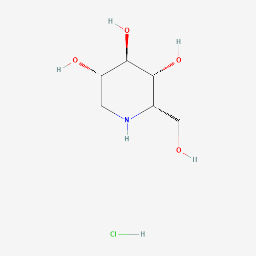 1-Deoxy-L-idonojirimycin Hydrochloride (CAS: 210223-32-8) - Chemical Structure and Molecular Formula 