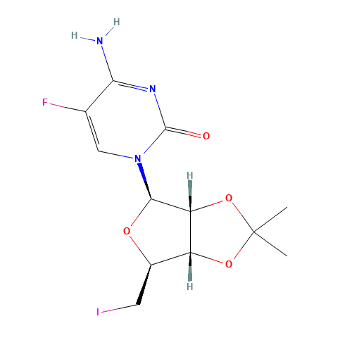 5'-Deoxy-5'-iodo-2',3'-O-isopropylidene-5-fluorocytidine (CAS: 61787-05-1) - Related Chemical Product