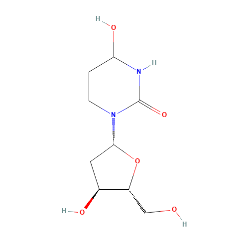 2'-Deoxy-3,4,5,6-tetrahydrouridine (CAS: 31962-88-6) - Chemical Structure and Molecular Formula 