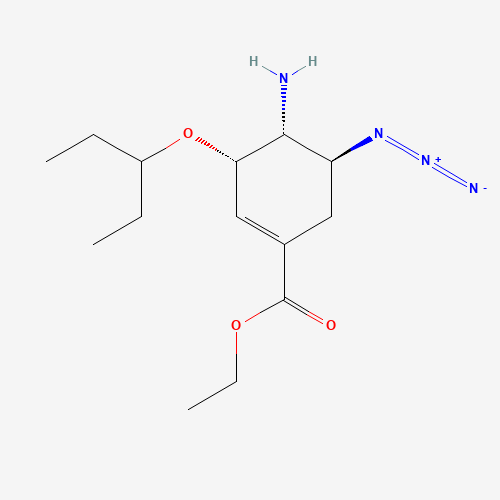 N-Desacetyl 5-Azido Oseltamivir chemical structure N-Desacetyl 5-Azido Oseltamivir (CAS: 204255-04-9) - Chemical Structure and Molecular Formula