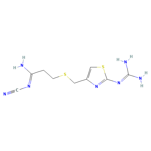 N-Desaminosulfonyl-N-cyano Famotidine (CAS: 76823-97-7) - Chemical Structure and Molecular Formula 