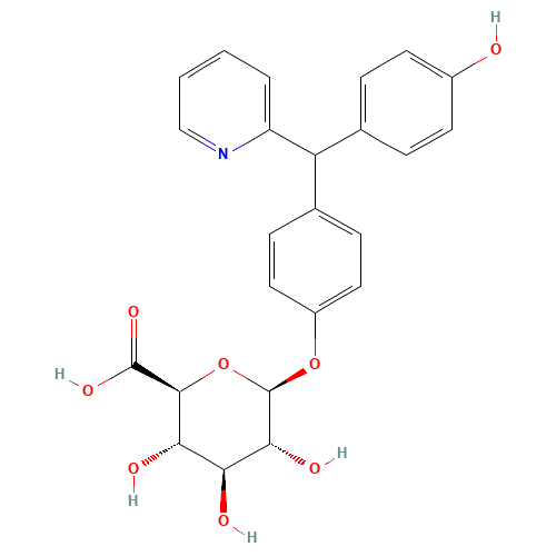 Desacetyl Bisacodyl b-D-Glucuronide (CAS: 31050-47-2) - Chemical Structure and Molecular Formula 
