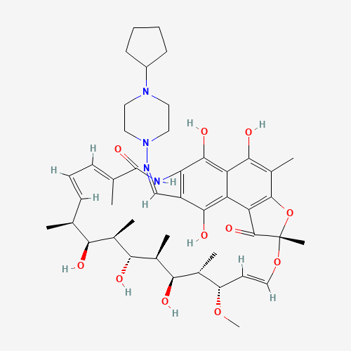 25-Desacetyl Rifapentin (CAS: 79039-56-8) - Chemical Structure and Molecular Formula 
