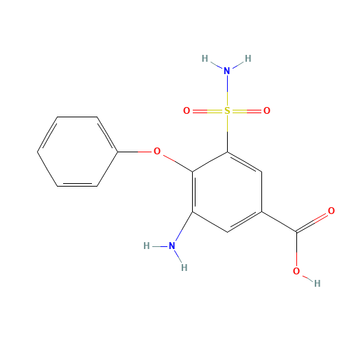 Desbutyl Bumetanide (CAS: 28328-54-3) - Chemical Structure and Molecular Formula 