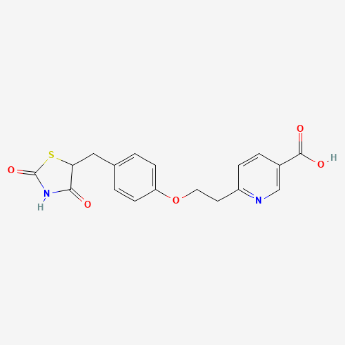 5-Desethyl 5-Carboxy Pioglitazone (CAS: 186751-40-6) - Chemical Structure and Molecular Formula 