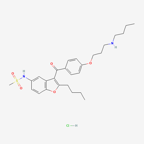 Desbutyl Dronedarone Hydrochloride (CAS: 197431-02-0) - Chemical Structure and Molecular Formula 