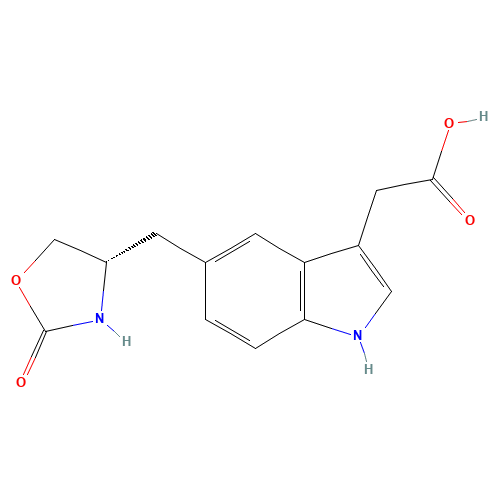 3-Des[2-(Dimethylamino)ethyl] Zolmitriptan 3-Acetic Acid (CAS: 251451-31-7) - Chemical Structure and Molecular Formula 