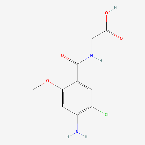 N-Des(2-diethylamino) Metoclopramide Acetic Acid (CAS: 65567-29-5) - Chemical Structure and Molecular Formula 