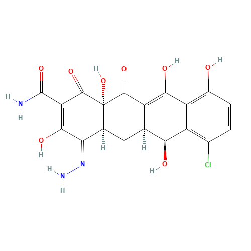 Des(dimethylamino)-4-hydrazone Demeclocycline (CAS: 1177-81-7) - Related Chemical Product