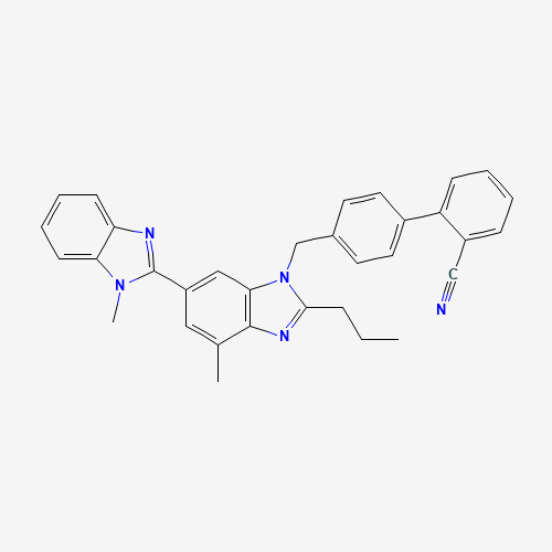2-Descarboxy-2-cyano Telmisartan (CAS: 144702-27-2) - Chemical Structure and Molecular Formula 
