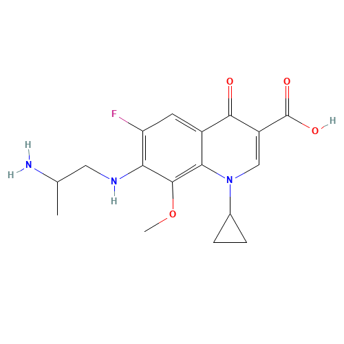 Desethylene Gatifloxacin (CAS: 172426-87-8) - Chemical Structure and Molecular Formula 