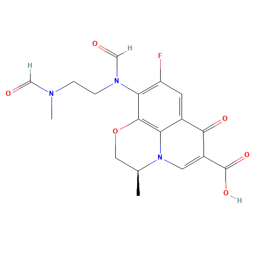 N,N'-Desethylene-N,N'-diformyl Levofloxacin (CAS: 151377-74-1) - Chemical Structure and Molecular Formula 