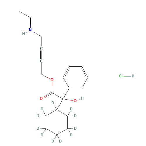 rac Desethyl Oxybutynin-d11 Hydrochloride (CAS: 1216405-15-0) - Chemical Structure and Molecular Formula 
