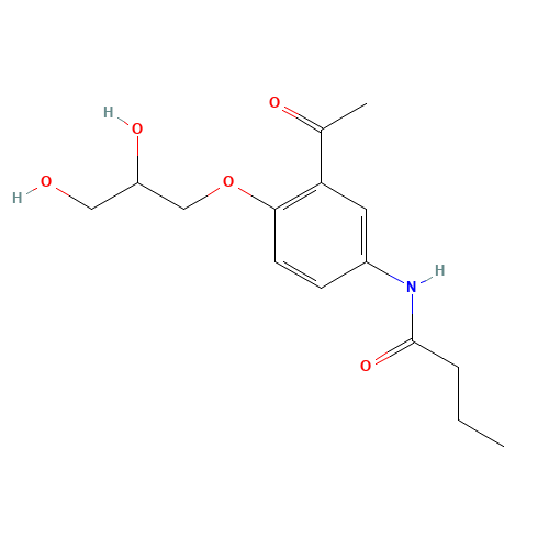 rac Des(isopropylamino) Acebutolol Diol (CAS: 96480-91-0) - Chemical Structure and Molecular Formula 