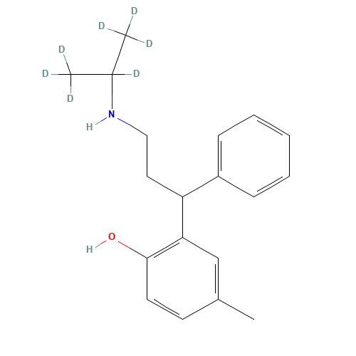 rac Desisopropyl Tolterodine-d7 (CAS: 1346600-20-1) - Chemical Structure and Molecular Formula 