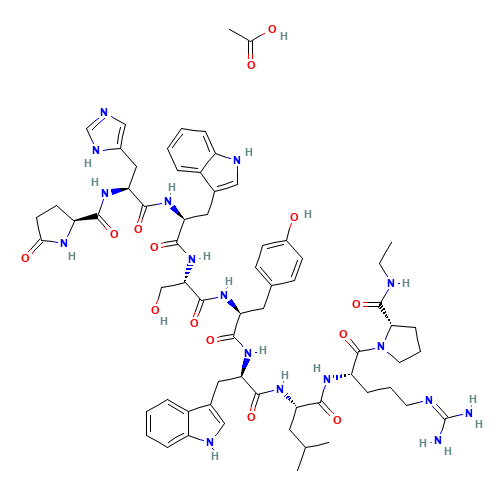 Deslorelin Acetate (CAS: 82318-06-7) - Chemical Structure and Molecular Formula 