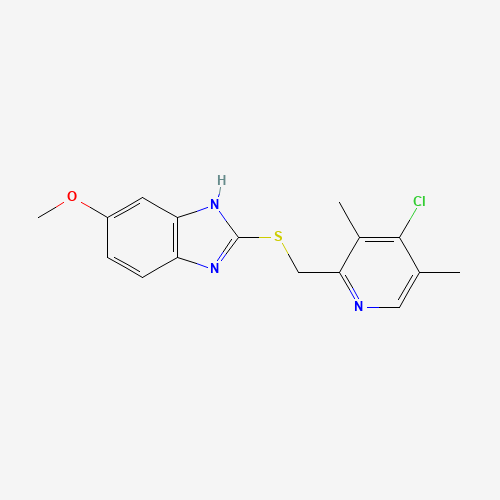4-Desmethoxy-4-chloro Omeprazole Sulfide (CAS: 220757-74-4) - Chemical Structure and Molecular Formula 