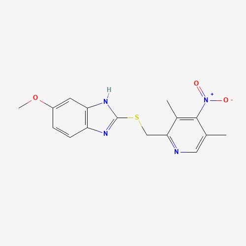 4-Desmethoxy-4-nitro Omeprazole Sulfide (CAS: 142885-91-4) - Related Chemical Product