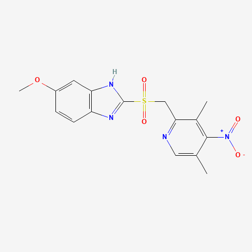 4-Desmethoxy-4-nitro Omeprazole Sulfone (CAS: 1076199-93-3) - Related Chemical Product