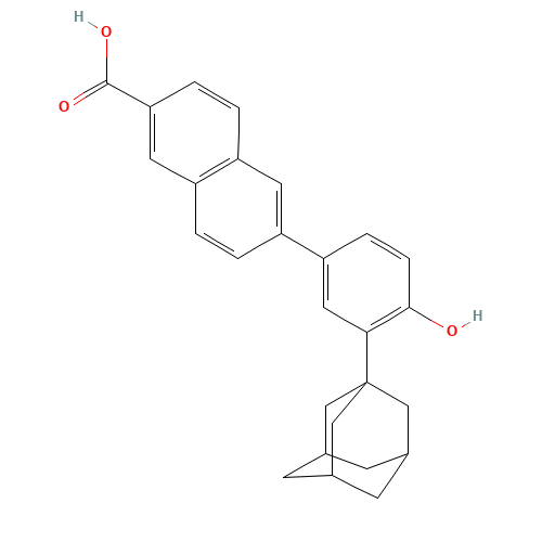 O-Desmethyl Adapalene (CAS: 125316-60-1) - Chemical Structure and Molecular Formula 