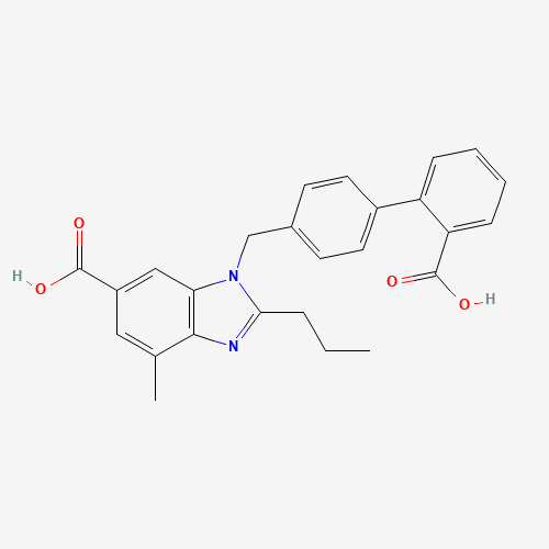 6-Des(1-methyl-2-benzimidazolyl)-6-carboxy Telmisartan (CAS: 884330-12-5) - Chemical Structure and Molecular Formula 