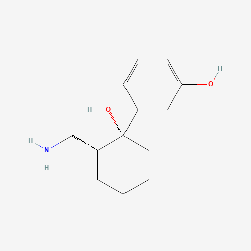 (+)-O-Desmethyl-N,N-bisdesmethyl Tramadol (CAS: 1235568-21-4) - Chemical Structure and Molecular Formula 