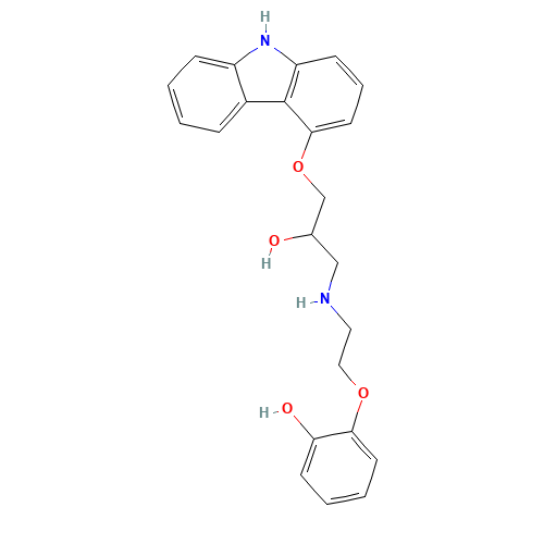 O-Desmethyl Carvedilol (CAS: 72956-44-6) - Chemical Structure and Molecular Formula 