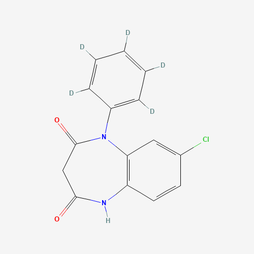N-Desmethyl Clobazam-d5 (CAS: 129973-75-7) - Chemical Structure and Molecular Formula 