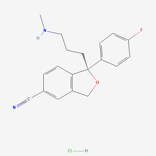 (R)-Desmethyl Citalopram Hydrochloride (CAS: 144010-85-5) - Chemical Structure and Molecular Formula 