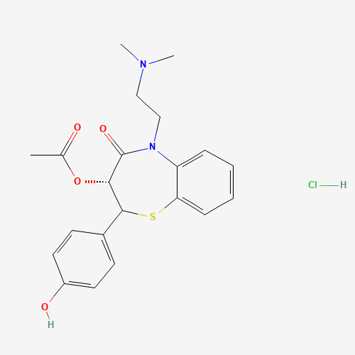 O-Desmethyl Diltiazem Hydrochloride (CAS: 142926-07-6) - Chemical Structure and Molecular Formula 
