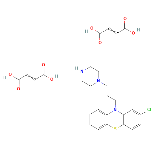 N-Desmethyl Prochlorperazine Dimaleate (CAS: 49780-18-9) - Chemical Structure and Molecular Formula 