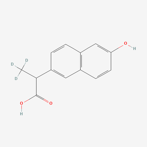 rac O-Desmethyl Naproxen-d3 (CAS: 1122399-99-8) - Chemical Structure and Molecular Formula 