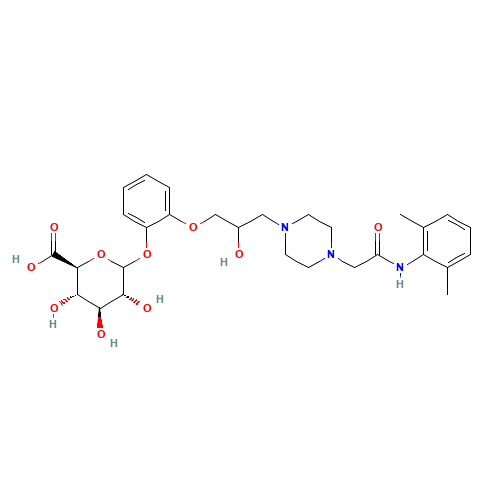 Desmethyl Ranolazine b-D-Glucuronide (mixture of diastereomers) (CAS: 172300-93-5) - Related Chemical Product