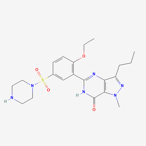 N-Desmethyl Sildenafil (CAS: 139755-82-1) - Chemical Structure and Molecular Formula 