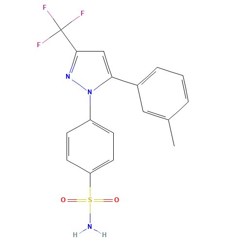 4-Desmethyl-3-methyl Celecoxib (CAS: 170570-01-1) - Chemical Structure and Molecular Formula 