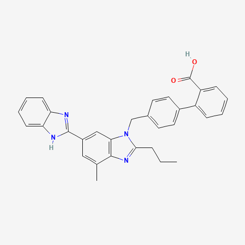 N-Desmethyl Telmisartan (CAS: 144701-81-5) - Chemical Structure and Molecular Formula 